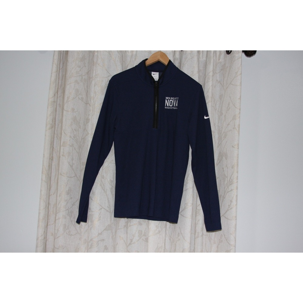 Villanova Wildcats Nike Dri Fit Navy Long Sleeve Pullover 1/4 Zip Size Small EUC